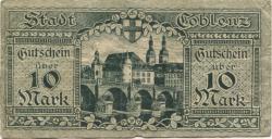 Coblenz (heute: Koblenz) - Stadt - 14.9.1922 - 10 Mark