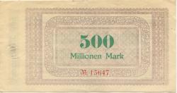 Cochem - Kreis - 1.10.1923 - 1.4.1924 - 500 Millionen Mark