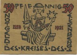 Corbach (heute: Korbach) - Kreis des Eisenbergs - 15.5.1921 - 50 Pfennig