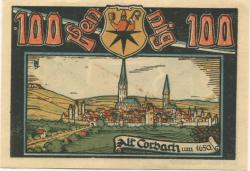 Corbach (heute: Korbach) - Sport-Verein 09 - 1.2.1922 - 30.9.1922 - 100 Pfennig