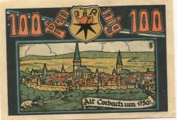 Corbach (heute: Korbach) - Sport-Verein 09 - 1.2.1922 - 30.9.1922 - 100 Pfennig