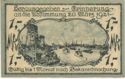 Cosel (heute: PL-Kedzierzyn-Kozle) - Stadt - 1.4.1921 - 1 Mark