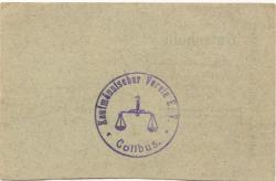 Cottbus - Kaufmännischer Verein eV, Spremberger Str. 39 - August 1921 - 1.4.1922 - 75 Pfennig