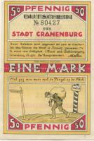 Cranenburg (heute: Kranenburg) - Stadt - 1.7.1921 - 1 Mark