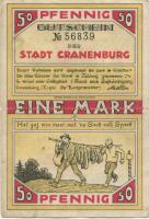 Cranenburg (heute: Kranenburg) - Stadt - 1.7.1921 - 1 Mark