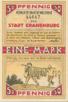 Cranenburg (heute: Kranenburg) - Stadt - 1.7.1921 - 1 Mark