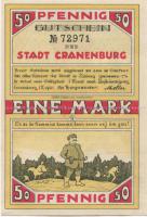 Cranenburg (heute: Kranenburg) - Stadt - 1.7.1921 - 1 Mark