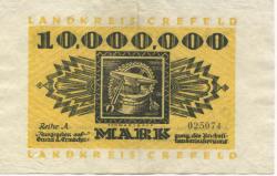 Crefeld (heute: Krefeld) - Kreis - 15.9.1923 - 10 Millionen Mark