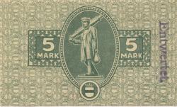 Crefeld (heute: Krefeld) - Stadt - 21.10.1918 - 5 Mark