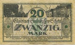 Cüstrin (heute: PL-Kostrzyn nad Odra) - Stadt - 19.11.1918 - 1.3.1919 - 20 Mark 