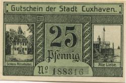 Cuxhaven - Stadt - Oktober 1919 - 31.12.1921 - 25 Pfennig 