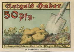Daber (heute: PL-Dobra) - Stadt - 1.5.1921 - 50 Pfennig 