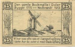 Dahler - (heute: DK-Daler) - Gemeinde - 10.4.1920 - 25 Pfennig 