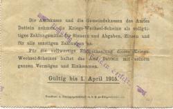 Datteln - Amt - 13.8.1914 - 1.4.1915 - 1 Mark 