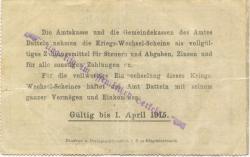 Datteln - Amt - 13.8.1914 - 1.4.1915 - 3 Mark 