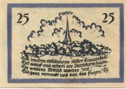 Delbrück - Stadt - 27.1.1921 - 25 Pfennig 