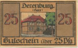 Derenburg - Stadt - 20.12.1920 - 25 Pfennig