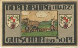 Derenburg - Stadt - 20.12.1920 - 50 Pfennig