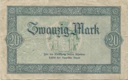 Detmold - Fürstlich Lippische Regierung - 13.11.1918 - 1.2.1919 - 20 Mark