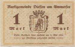 Diessen - Marktgemeinde - 23.4.1919 - 1.5.1920 - 1 Mark