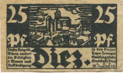 Diez - Stadt - November 1919 - 25 Pfennig