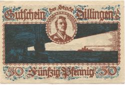 Dillingen - Stadt - 1.5.1920 - 1.9.1921 - 50 Pfennig