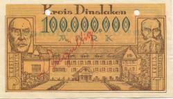 Dinslaken - Kreis - 18.8.1923 - 100 Millionen Mark