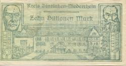 Dinslaken - Kreis - 9.11.1923 - 10 Billionen Mark
