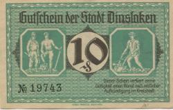 Dinslaken - Stadt - 1.8.1920 - 10 Pfennig