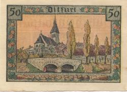 Ditfurt - Gemeinde - 1.7.1921 - 50 Pfennig