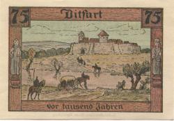 Ditfurt - Gemeinde - 1.7.1921 - 75 Pfennig