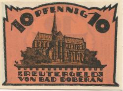 Doberan (Bad) - Stadt - - 31.12.1921 - 10 Pfennig