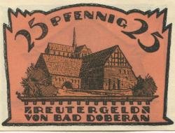 Doberan (Bad) - Stadt - - 31.12.1921 - 25 Pfennig