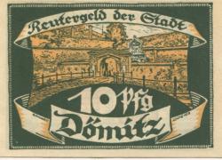 Dömitz - Stadt - - 31.5.1922 - 10 Pfennig