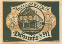 Dömitz - Stadt - - 31.5.1922 - 25 Pfennig