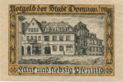 Domnau (heute: R-Domnowo) - 1.8.1921 - 75 Pfennig 