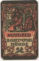 Dortmund und Hörde - Städte und Kreise - 1.7.1920 - 25 Pfennig