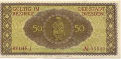 Dresden - Stadt - März 1917 - 31.10.1917 - 50 Pfennig 