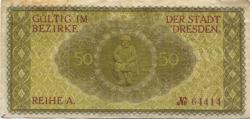 Dresden - Stadt - März 1917 - 31.10.1917 - 50 Pfennig