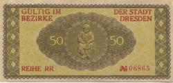 Dresden - Stadt - März 1917 - 31.12.1919 - 50 Pfennig 