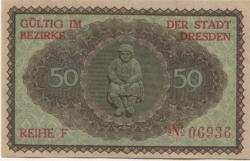 Dresden - Stadt - Februar 1921 - 30.9.1921 - 50 Pfennig 