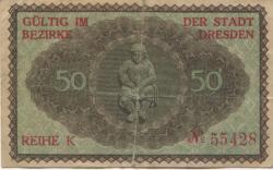 Dresden - Stadt - Februar 1921 - 30.9.1921 - 50 Pfennig 