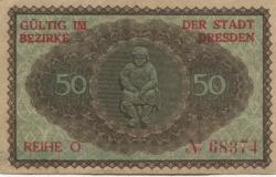 Dresden - Stadt - Februar 1921 - 30.9.1921 - 50 Pfennig