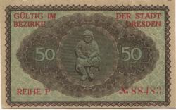 Dresden - Stadt - Februar 1921 - 30.9.1921 - 50 Pfennig