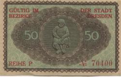 Dresden - Stadt - Februar 1921 - 30.9.1921 - 50 Pfennig
