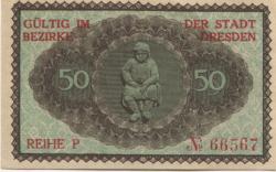 Dresden - Stadt - Februar 1921 - 30.9.1921 - 50 Pfennig