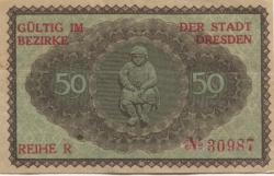 Dresden - Stadt - Februar 1921 - 30.9.1921 - 50 Pfennig