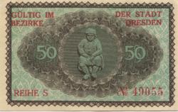 Dresden - Stadt - Februar 1921 - 30.9.1921 - 50 Pfennig