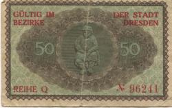 Dresden - Stadt - Februar 1921 - 30.9.1921 - 50 Pfennig