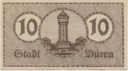 Düren - Stadt - 20.2.1920 - 10 Pfennig